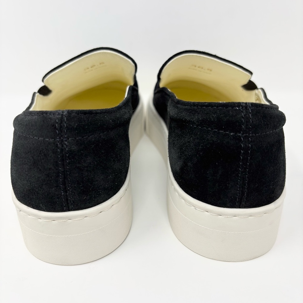 The Row Marie H Slip-On Sneakers Black Suede Ivory Chunky Sole Size 36.5 / 6.5 - Picture 11 of 16